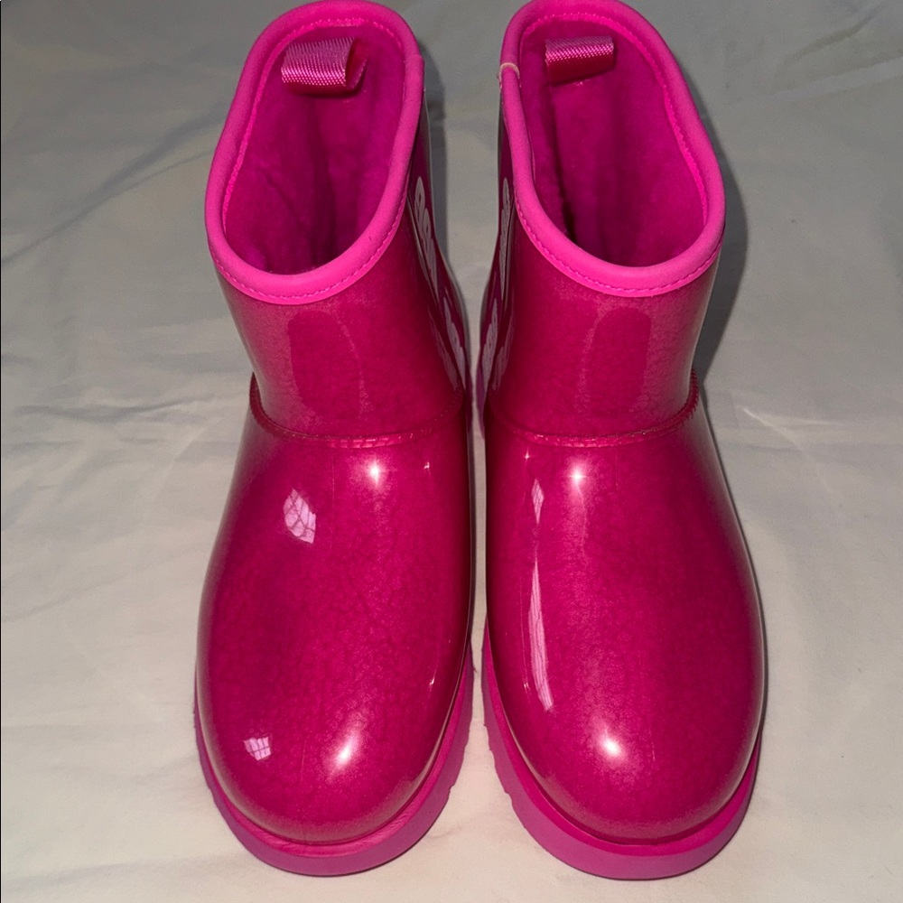 UGG Vibrant Pink woman’s Rain Boots size 8 new - Picture 2 of 6